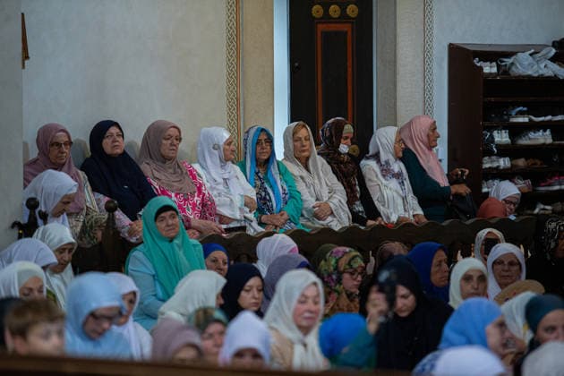 Mawlid al-Nabi in Sarajevo SARAJEVO, BOSNIA AND HERZEGOVINA - AUGUST 25: Muslims attend a Mawlid al-Nabi program at the historic Gazi Husrev-beg Mosque in Sarajevo, Bosnia and Herzegovina on August 25, 2026. Denis Zuberi Anadolu Sarajevo Bosnia and Herzegovina. Editorial use only. Please get in touch for any other usage.  Copyright: x2026xAnadoluxDenisxZuberix