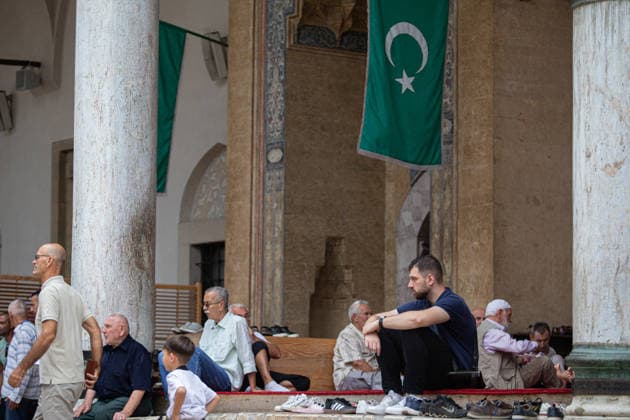 Mawlid al-Nabi in Sarajevo SARAJEVO, BOSNIA AND HERZEGOVINA - AUGUST 25: Muslims attend a Mawlid al-Nabi program at the historic Gazi Husrev-beg Mosque in Sarajevo, Bosnia and Herzegovina on August 25, 2026. Denis Zuberi Anadolu Sarajevo Bosnia and Herzegovina. Editorial use only. Please get in touch for any other usage.  Copyright: x2026xAnadoluxDenisxZuberix