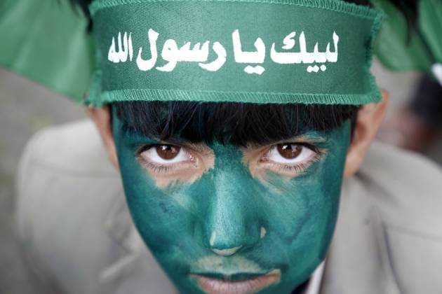 Mawlid al-Nabi in Yemen SANAA, YEMEN - AUGUST 25: Tens of thousands Muslims gathered at Al-Sabeen Square for a celebration marking Mawlid al-Nabi, commemorating the birth of Prophet Muhammad in Sanaa, Yemen on August 25, 2026. Attendees listened to a speech by Houthi leader Abdul-Malik al-Houthi on large screens. Mohammed Hamoud Anadolu Sanaa Yemen. Editorial use only. Please get in touch for any other usage.  Copyright: x2026xAnadoluxMohammedxHamoudx