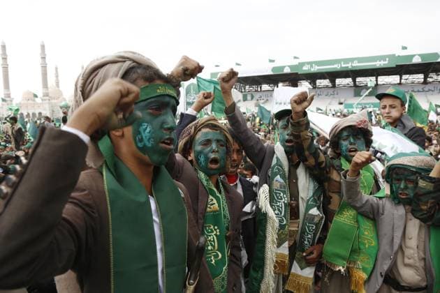 Mawlid al-Nabi in Yemen SANAA, YEMEN - AUGUST 25: Tens of thousands Muslims gathered at Al-Sabeen Square for a celebration marking Mawlid al-Nabi, commemorating the birth of Prophet Muhammad in Sanaa, Yemen on August 25, 2026. Attendees listened to a speech by Houthi leader Abdul-Malik al-Houthi on large screens. Mohammed Hamoud Anadolu Sanaa Yemen. Editorial use only. Please get in touch for any other usage.  Copyright: x2026xAnadoluxMohammedxHamoudx