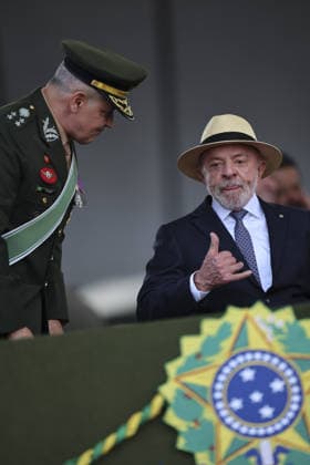 Soldier s Day ceremony in Brasilia BRASILIA, BRAZIL - AUGUST 25: Brazil s President Luiz Inacio Lula da Silva reacts while attending a Soldier s Day ceremony in Brasilia, Brazil on August 25, 2026. Mateus Bonomi Anadolu Brasilia Brazil. Editorial use only. Please get in touch for any other usage.  Copyright: x2026xAnadoluxMateusxBonomix