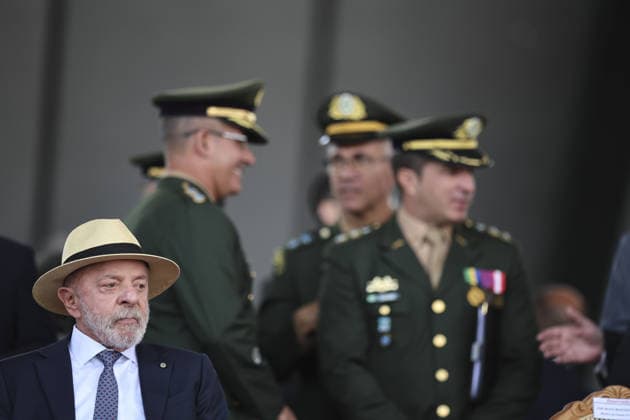 Soldier s Day ceremony in Brasilia BRASILIA, BRAZIL - AUGUST 25: Brazil s President Luiz Inacio Lula da Silva reacts while attending a Soldier s Day ceremony in Brasilia, Brazil August 25, 2026. Mateus Bonomi Anadolu Brasilia Brazil. Editorial use only. Please get in touch for any other usage.  Copyright: x2026xAnadoluxMateusxBonomix