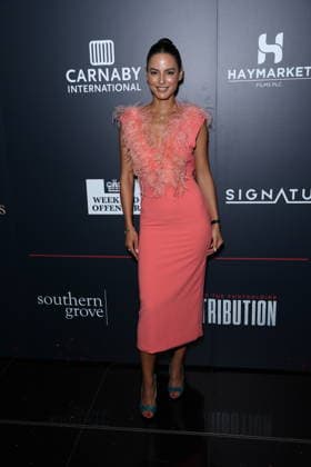 . 25 08 2026. London, United Kingdom. Spanish actress Jana Perez arriving at the Rise of The Footsoldier : Retribution premiere in London.  xStephenxLockx xi-Imagesx IIM-26960-0003