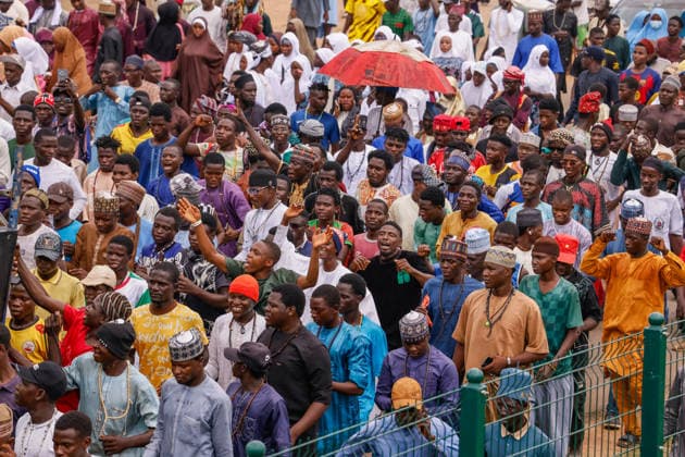 Mawlid al-Nabi in Nigeria ABUJA, NIGERIA - AUGUST 25: Hundreds of Muslims gathered to mark Mawlid al-Nabi, commemorating the birth of Prophet Muhammad in Abuja, Nigeria on August 25, 2026. Participants wearing colorful clothing, marched through the streets, waving, praying and chanting religious hymns. Emmanuel Osodi Anadolu Abuja Nigeria. Editorial use only. Please get in touch for any other usage.  Copyright: x2026xAnadoluxEmmanuelxOsodix