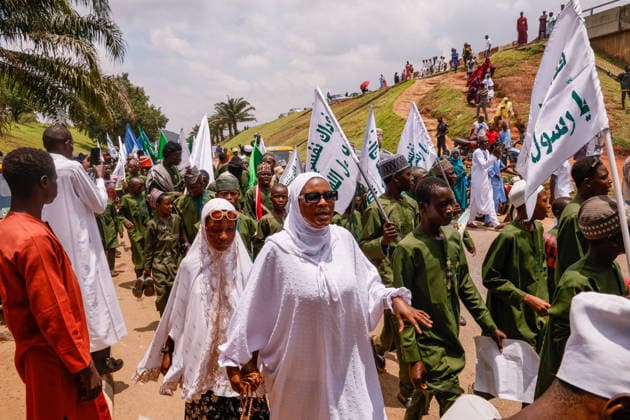 Mawlid al-Nabi in Nigeria ABUJA, NIGERIA - AUGUST 25: Hundreds of Muslims gathered to mark Mawlid al-Nabi, commemorating the birth of Prophet Muhammad in Abuja, Nigeria on August 25, 2026. Participants wearing colorful clothing, marched through the streets, waving, praying and chanting religious hymns. Emmanuel Osodi Anadolu Abuja Nigeria. Editorial use only. Please get in touch for any other usage.  Copyright: x2026xAnadoluxEmmanuelxOsodix