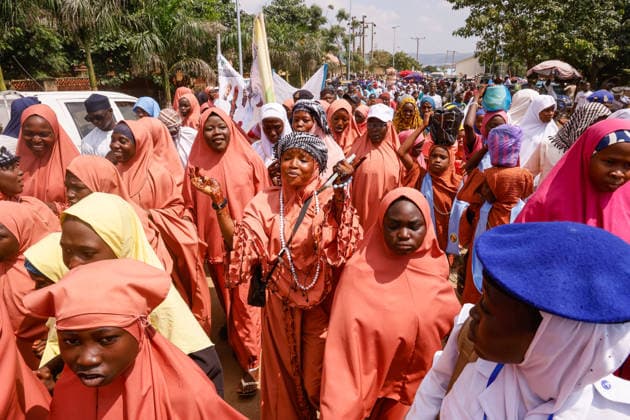 Mawlid al-Nabi in Nigeria ABUJA, NIGERIA - AUGUST 25 : Hundreds of people gather to celebrate Mawlid al-Nabi in colorful attire as they parade through the streets in Abuja, Nigeria on August 25, 2026. Participants wave, offer prayers, and recite hymns to mark the birth of Prophet Muhammad in Nigeria, the most populous Muslim nation in Africa. Emmanuel Osodi Anadolu Abuja Nigeria. Editorial use only. Please get in touch for any other usage.  Copyright: x2026xAnadoluxEmmanuelxOsodix