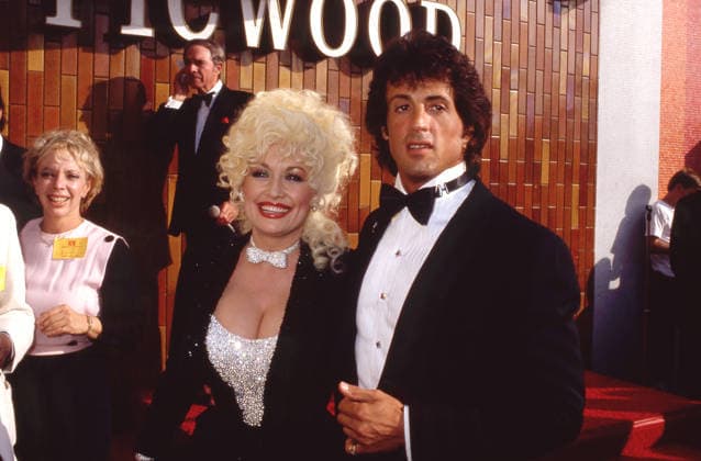 Sylvester Stallone and Dolly Parton at the Rhinestone premiere at the Picwood theater in 1984. Copyright: xRalphxDominguez MediaPunchx