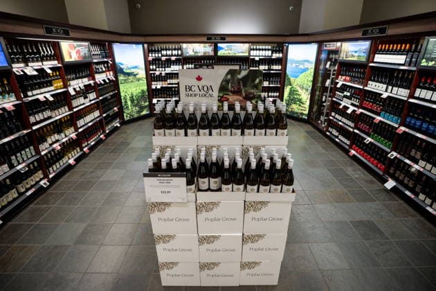 August 25, 2026, Vancouver, Bc, CANADA: British Columbia wine is pictured at a B.C. Liquor store in Vancouver on Tuesday, Aug. 25, 2026. Vancouver CANADA  - ZUMAc35_ 20260825_zaf_c35_106 Copyright: xEthanxCairnsx