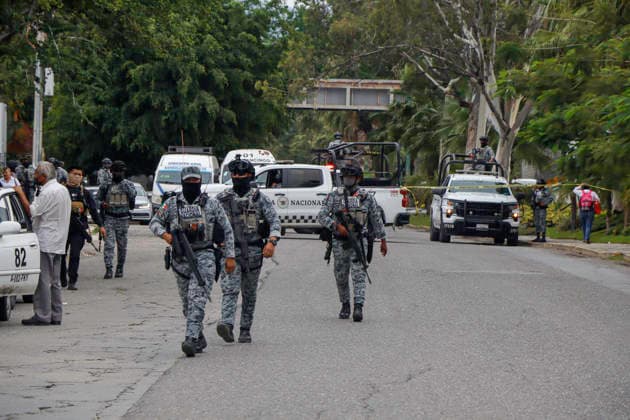 August 25, 2026, Chilpancingo, Guerrero, Mexico: An armed attack on one of the main avenues in the city of Chilpancingo in the state of Guerrero left three dead and one wounded. Violence in Guerrero has increased due to the dispute between the Ardillos and Tlacos criminal groups. Chilpancingo Mexico - ZUMAj170 20260825_zip_j170_004 Copyright: xDavidxJuarezx