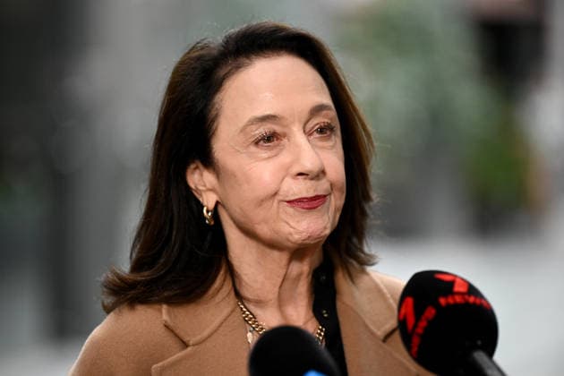 ANTISEMITISM ROYAL COMMISSION, Shirley Leader of the National Council of Jewish Women of Australia, speaks to media outside the Royal Commission on Antisemitism and Social Cohesion in Sydney, Wednesday, August 26, 2026. ( NO ARCHIVING SYDNEY NEW SOUTH WALES AUSTRALIA  Copyright: xDANxHIMBRECHTSx 20260826143793772243