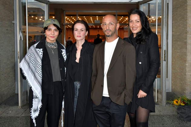 Pegah Ferydoni, Melika Foroutan, Behzad Karim Khani, and Jasmin Shakeri at the special screening of the film *Staatsschutz* at the Kino International in Berlin, August 25, 2026 Foto:xM.xBehrensx xFuturexImagex staatsschutz_6829