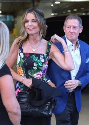 VIPs At US Open 2026 - NYC Savannah Guthrie with her husband arrive at the US Open for the Roger Federer special night in New York, NY on August 25, 2026. Photo by Charles Guerin ABACAPRESS.COM New York City NY United States  Copyright: xGuerinxCharles ABACAx