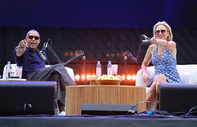 T.J. Holmes and Amy Robach at the US Open - NYC T.J. Holmes and Amy Robach are doing a live podcast at the US Open in New York, NY on August 25, 2026. Photo by Charles Guerin ABACAPRESS.COM New York City NY United Arab Emirates  Copyright: xGuerinxCharles ABACAx