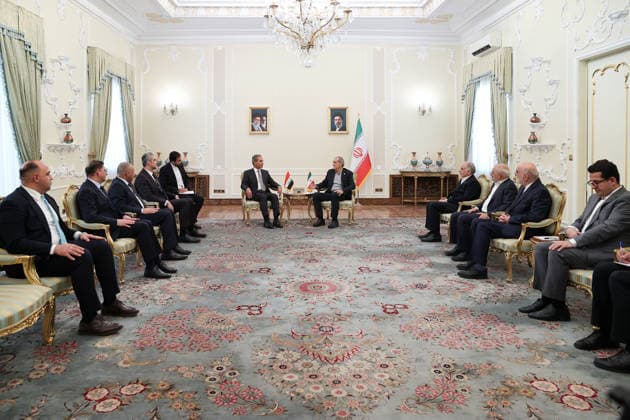 August 25, 2026, Tehran, Iran: Iranian President Masoud Pezeshkian (C-R) meets Faiq Zidan (C-L), president of IraqÃ¢â‚¬â ¢s Supreme Judicial Council, and his accompanying delegation in Tehran, Iran, on August 25, 2026. During the meeting, Pezeshkian called for closer political, economic, cultural and social cooperation between Iran, Iraq and other Muslim countries, while Zidan said stronger bilateral and regional ties could contribute to greater security and stability. Zidan was visiting Tehran for talks with senior Iranian officials on bilateral judicial, legal and political cooperation. Tehran Iran - ZUMAi98_ 20260825_zih_i98_005 Copyright: xIranianxPresidencyx