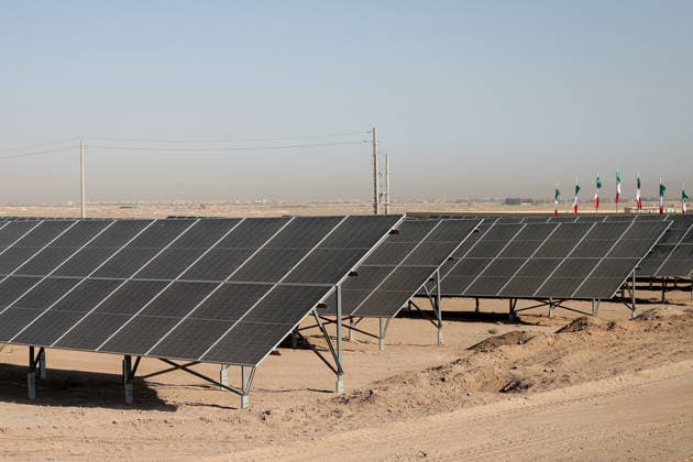 August 25, 2026, Tehran, Iran: Rows of photovoltaic panels stretch across the site of a solar power plant inaugurated by Iranian President Masoud Pezeshkian in Tehran Province, Iran, on August 25, 2026. The projects comprise the 63-megawatt Ghaed Shahid solar power plant and the 32-megawatt Shohadaye Lamerd solar power plant, according to the Iranian presidentÃ¢â‚¬â ¢s office. Tehran Iran - ZUMAi98_ 20260825_zih_i98_007 Copyright: xIranianxPresidencyx