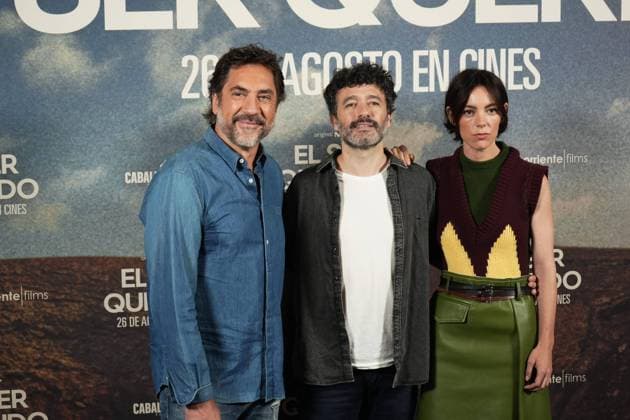 Javier Bardem , Rodrigo Sorogoyen and Victoria Luengo at photocall for film El Ser Querido in Madrid on Tuesday, 25 August 2026 Cordon Press 