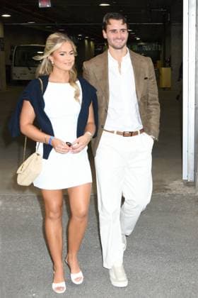 Heather Wagoner, Joey Daccord at a public appearance for 2026 US Open Fan Week Kick-Off Event - Roger Federer: An Icon Returns to New York, USTA Billie Jean King National Tennis Center, Flushing, NY, August 25, 2026. Photo By: Quoin Pics Everett Collection 2026 US Open Fan Week Kick-Off Event - Roger Federer: An Icon Returns to New York PUBLICATIONXNOTxINxCANxCHNxFRAxITAxJPNxNORxPOLxRUSxESPxUKxUSA