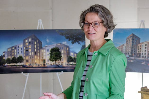26.08.2026. Düsseldorf. Im Rahmen der diesjährigen Aktionstage besucht Ina Scharrenbach, NRW-Ministerin für Heimat, Kommunales, Bau und Digitalisierung des Landes Nordrhein-Westfalen den GOL:D ECK Landmarken Neubau mit gemischter Nutzung. Düsseldorf Lütticher Straße 1 Nordrhein-Westfalen Deutschland *** August 26, 2026, Düsseldorf: As part of this year’s Action Days, Ina Scharrenbach, Minister for Home Affairs, Local Government, Construction, and Digitalization of the State of North Rhine-Westphalia, will visit the GOL D ECK Landmarken mixed-use development at Lütticher Straße 1 in Düsseldorf, North Rhine-Westphalia, Germany.
