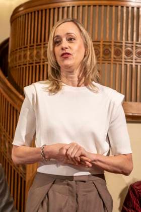 ABB SCHLOSSPARK: Judith Richter Appears at the Annual Press Conference for the 2026–27 Season at the Schlosspark Theater, August 26, 2026, in Berlin, Berlin, Germany
