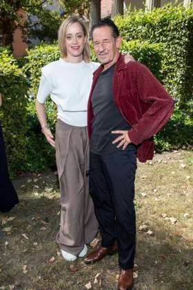 Judith Richter and Max Tidof at the annual press conference for the 2026–27 season at the Schlosspark Theater Berlin, Berlin, on August 26, 2026, Berlin, Germany