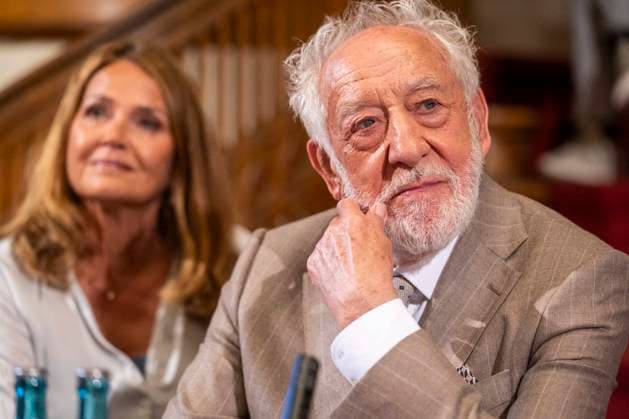 ABB SCHLOSSPARK Christiane Zander and Dieter Hallervorden, husband and wife, attending the annual press conference for the 2026–27 season at the Schlosspark Theater on August 26, 2026, in Berlin, Germany