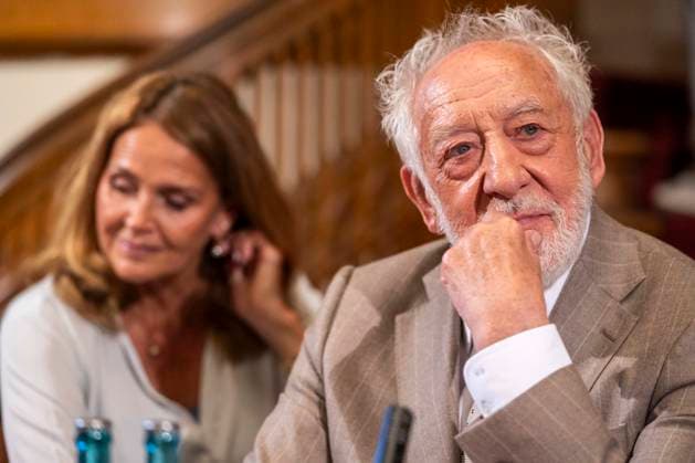 ABB SCHLOSSPARK Christiane Zander and Dieter Hallervorden, husband and wife, attending the annual press conference for the 2026–27 season at the Schlosspark Theater on August 26, 2026, in Berlin, Germany