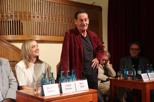 Judith Richter and Max Tidof at the annual press conference for the 2026–27 season at the Schlosspark Theater Berlin, August 26, 2026 Copyright: xAgenturxMatthiasxWehnertx xM.xGränzdörferx