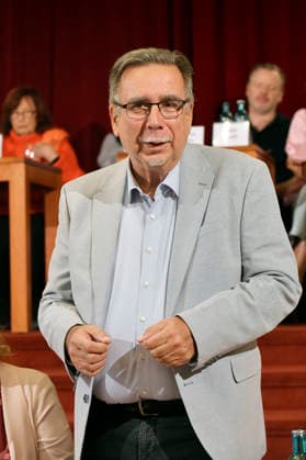 Manfred Langner at the annual press conference for the 2026–27 season at the Schlosspark Theater Berlin, August 26, 2026 Foto:xM.xBehrensx xFuturexImagex schlossparktheater_6813