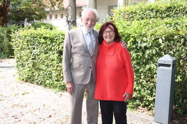 Dieter Hallervorden and Brigitte Grothum at the annual press conference for the 2026–27 season at the Schlosspark Theater Berlin, August 26, 2026 Copyright: xAgenturxMatthiasxWehnertx xM.xGränzdörferx