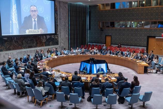 August 26, 2026, Bronx, New York, USA: Ramiz Alakbarov, Acting Special Coordinator for the Middle East Peace Process, United Nations Resident and Humanitarian Coordinator participates virtually at monthly Security Council meeting on Middle East including Palestinian question at UN Headquarters in New York, NY on August 26, 2026. Bronx USA  - ZUMAr339 20260826_znp_r339_002 Copyright: xLevxRadinx