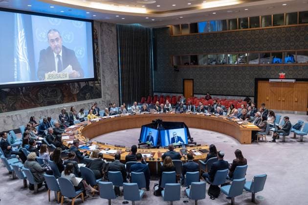 August 26, 2026, Bronx, New York, USA: Ramiz Alakbarov, Acting Special Coordinator for the Middle East Peace Process, United Nations Resident and Humanitarian Coordinator speaks virtually at monthly Security Council meeting on Middle East including Palestinian question at UN Headquarters in New York, NY on August 26, 2026. Bronx USA - ZUMAr339 20260826_znp_r339_001 Copyright: xLevxRadinx