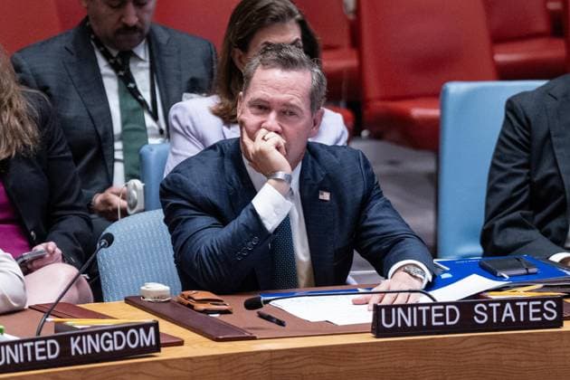 August 26, 2026, Bronx, New York, USA: Ambassador Michael Waltz participates at monthly Security Council meeting on Middle East including Palestinian question at UN Headquarters in New York, NY on August 26, 2026. Bronx USA - ZUMAr339 20260826_znp_r339_015 Copyright: xLevxRadinx