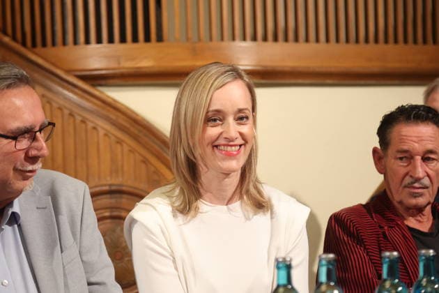 Judith Richter at the annual press conference for the 2026–27 season at the Schlosspark Theater Berlin, August 26, 2026 Copyright: xAgenturxMatthiasxWehnertx xM.xGränzdörferx