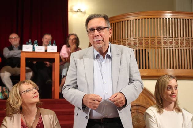 Manfred Langner at the annual press conference for the 2026–27 season at the Schlosspark Theater Berlin, August 26, 2026 Copyright: xAgenturxMatthiasxWehnertx xM.xGränzdörferx