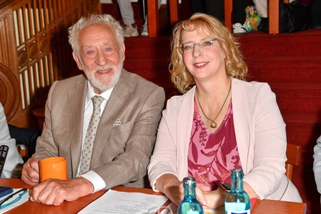 Annual Press Conference at the Schlosspark Theater in Berlin: Dieter Hallervorden and his daughter Nathalie Hallervorden at the annual press conference for the 2026–27 season at the Schlosspark Theater in Berlin on August 26, 2026 Copyright: xEventpressxBerndtx