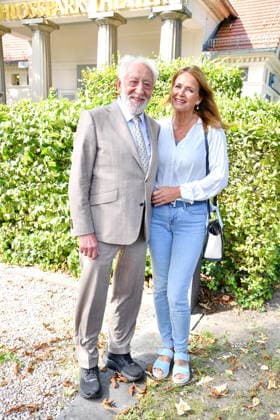 Annual Press Conference at the Schlosspark Theater in Berlin: Dieter Hallervorden with his wife, Christiane Zander, at the annual press conference for the 2026–27 season at the Schlosspark Theater in Berlin on August 26, 2026 Copyright: xEventpressxBerndtx