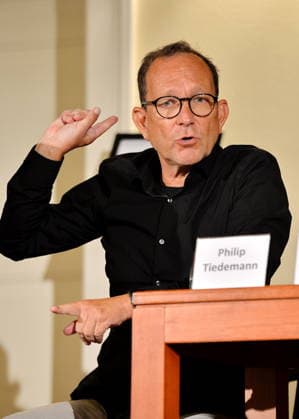 Annual Press Conference at the Schlosspark Theater in Berlin: Philip Tiedemann at the annual press conference for the 2026–27 season at the Schlosspark Theater in Berlin on August 26, 2026 Copyright: xEventpressxBerndtx