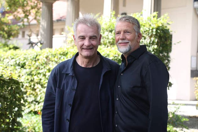 Heinrich Schafmeister and Kai Wiesinger at the annual press conference for the 2026–27 season at the Schlosspark Theater Berlin, August 26, 2026 Foto:xAgenturxWehnertx xGränzdörferx xFuturexImagex schlossparktheater_6873