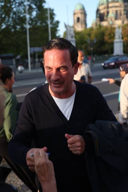 Sönke Möhring upon his arrival at the festive reception marking the opening of the 15th UFA Film Nights in the Kolonnadenhof on Museum Island in Berlin, August 26, 2026 Copyright: xAgenturxMatthiasxWehnertx xM.xGränzdörferx