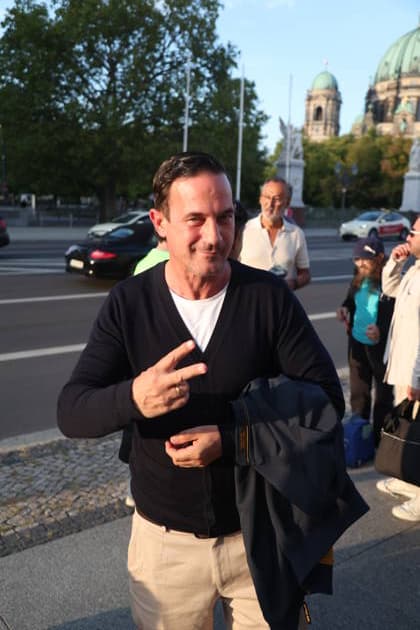 Sönke Möhring upon his arrival at the festive reception marking the opening of the 15th UFA Film Nights in the Kolonnadenhof on Museum Island in Berlin, August 26, 2026 Copyright: xAgenturxMatthiasxWehnertx xM.xGränzdörferx