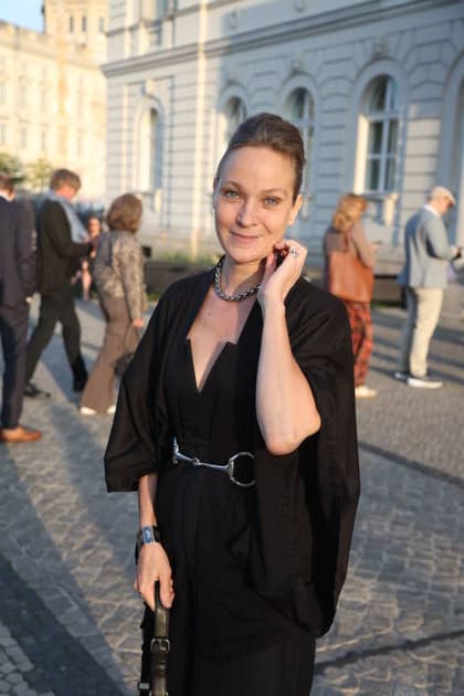 Jeanette Hain upon her arrival at the festive reception marking the opening of the 15th UFA Film Nights in the Kolonnadenhof on Museum Island in Berlin, August 26, 2026 Copyright: xAgenturxMatthiasxWehnertx xM.xGränzdörferx