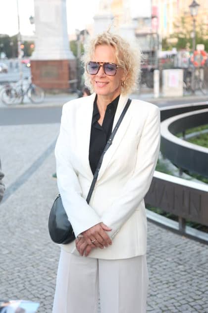 Katja Riemann upon her arrival at the festive reception marking the opening of the 15th UFA Film Nights in the Kolonnadenhof on Museum Island in Berlin, August 26, 2026 Copyright: xAgenturxMatthiasxWehnertx xM.xGränzdörferx