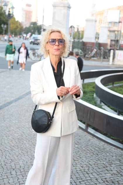Katja Riemann upon her arrival at the festive reception marking the opening of the 15th UFA Film Nights in the Kolonnadenhof on Museum Island in Berlin, August 26, 2026 Copyright: xAgenturxMatthiasxWehnertx xM.xGränzdörferx