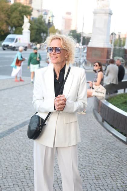Katja Riemann upon her arrival at the festive reception marking the opening of the 15th UFA Film Nights in the Kolonnadenhof on Museum Island in Berlin, August 26, 2026 Copyright: xAgenturxMatthiasxWehnertx xM.xGränzdörferx