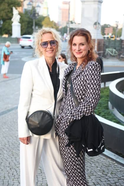 Katja Riemann and Nadine Schori upon their arrival at the festive reception marking the opening of the 15th UFA Film Nights in the Kolonnadenhof on Museum Island in Berlin, August 26, 2026 Copyright: xAgenturxMatthiasxWehnertx xM.xGränzdörferx