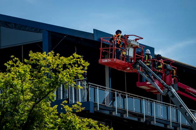 Constructions workers dismantle the Grand Stand suites along the Freedom 250 Grand Prix track around Washington, DC on Wednesday, August 26, 2026. The Freedom 250 Grand Prix took place last weekend gathered thousands around a 1.7 mile course around Washington s landmarks.  WAP20260826317 BONNIExCASH