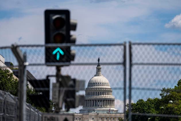 The U.S. Capitol is seen amongst the remaining fencing from the Freedom 250 Grand Prix in Washington, DC on Wednesday, August 26, 2026. The Freedom 250 Grand Prix took place last weekend gathered thousands around a 1.7 mile course around Washington s landmarks.  WAP20260826323 BONNIExCASH