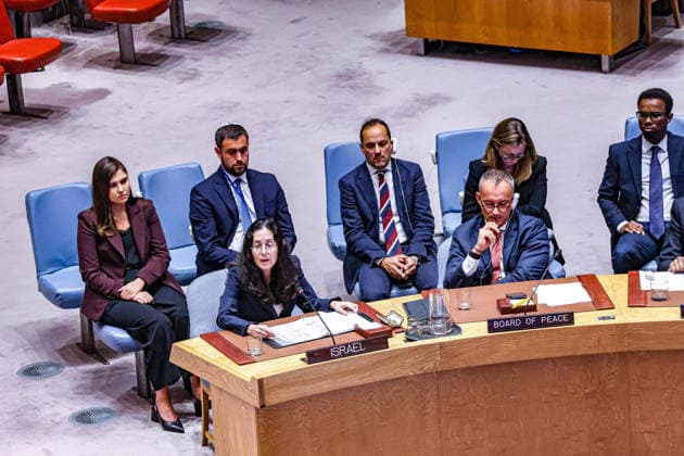 August 26, 2026, New York, New York, United States: NOA FURMAN, Deputy Permanent epresentative of Israel, sits alongside NICKOLAY MLADENOV, High Representative for Gaza for the Board of Peace, during a UN Security Council meeting on the situation in the Middle East, including the Palestinian question. New York United States - ZUMAo116 20260826_znp_o116_017 Copyright: xBiancaxOterox