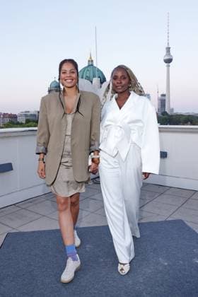 UFA Film Nights 2026 Jane Chirwa, Nikeata Thompson Reception for UFA Film Nights 2026, Bertelsmann Representative Office Berlin, Berlin Date: August 26, 2026 Copyright: xEventpress Kratschx