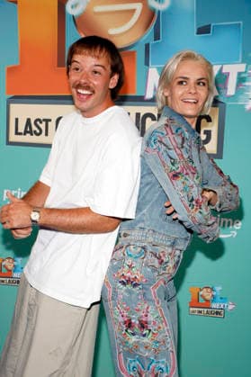Adrian Vogt, also known as Aditotoro, and Hazel Brugger at the premiere of the Prime Video comedy game show LOL Next at AchtBerlin in Berlin, August 26, 2026 Foto:xA.xBuggex xFuturexImagex lol_6812